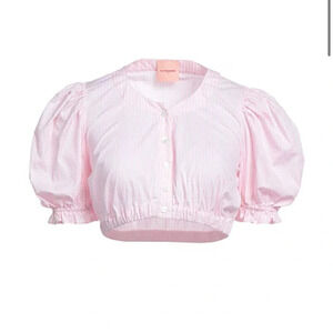 La Semaine Paris Pink Gingham Top Size 36
